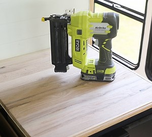 How to Create Wood Counters from Flooring (in an RV)!