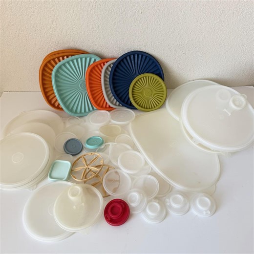 Your Choice - Vintage Tupperware Lids & Parts, Replacement Tupperware Lids and Spare Parts, Mid Century Tupperware, Round Square Lids - Etsy Australia