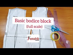 How to draft a basic bodice block pattern