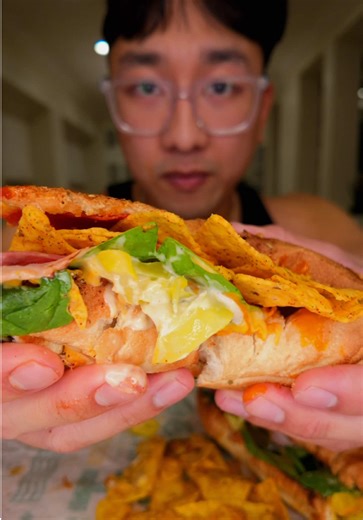subway mukbang… cant forget da chips 😛 soo good #subway #mukbang #foodie #fypシ #eatingshow