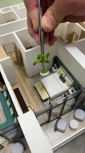 Model making 🔗 Interior details ✍️: @alfaagraph #architecture #architect #maquette #modelmaking