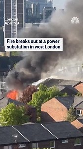A fire broke out at a power substation in London on Tuesday, with 15 fire engines and around 100 firefighters attending the scene. | NBC News