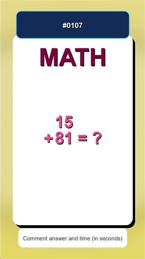 Can You Solve This Math Sum? #0107