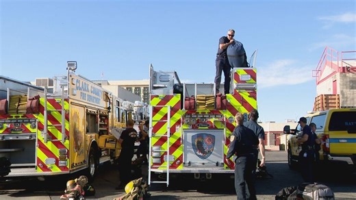 Firefighter strike team returns home to Las Vegas after helping with Davis Fire efforts