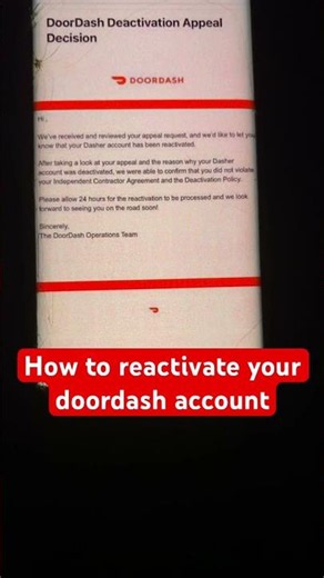 How to reactivate your doordash account #doordash #doordarshan