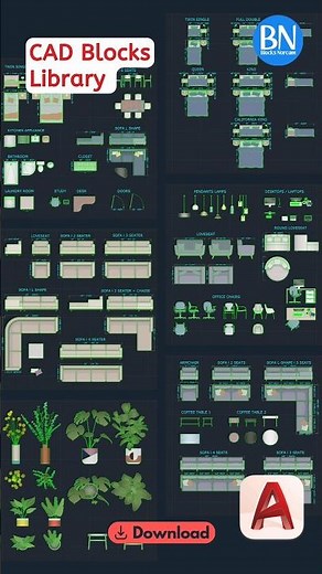 🚀💻Download CAD blocks furniture library. ➡️ https://blocksnorcam.com/