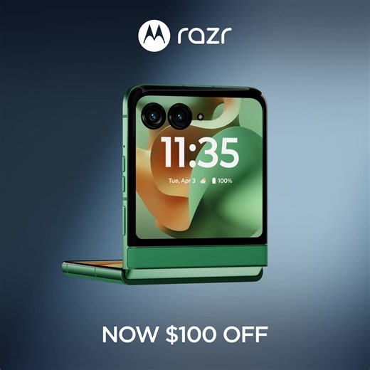 Undeniably iconic with every flip and now $100 off. | Motorola