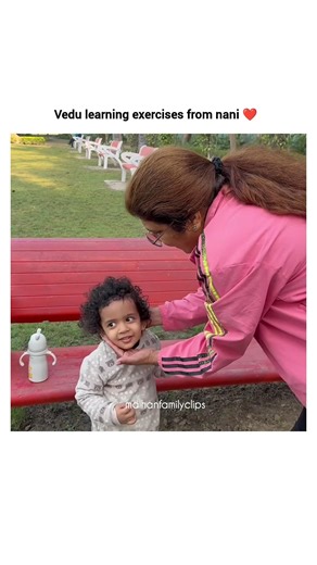 Vedu learning exercises from his nani ❤#malhanfamily #shorts #youtubeshorts #viral #trending