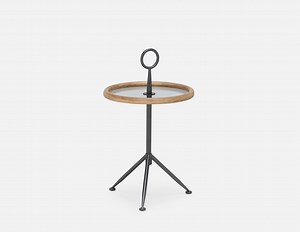 ELLIE mid-century modern round end table 43cm | Structube