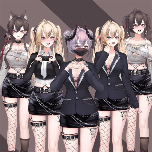 Rigged Female Vtuber Model: Ready-to-use Styles & Animations - Etsy