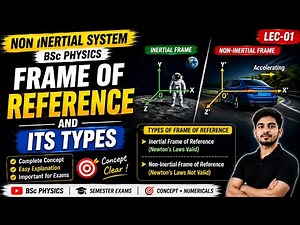 Frame of Reference and Its Types | Inertial & Non-Inertial Frame | BSc Physics LEC-01 #bsc #physics