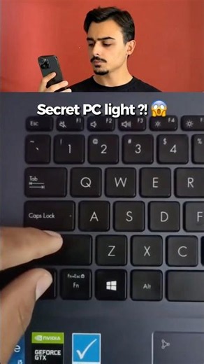 Secret Keyboard Light Hack! ⌨️✨ #shorts #lifehacks #diy #experiment #computer