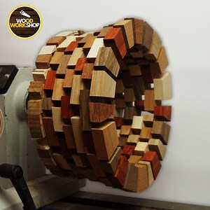 Woodturning all types of wood into one project | Wood Workshop