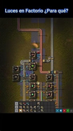 Poniendo luces en factorio #tips #tutorial