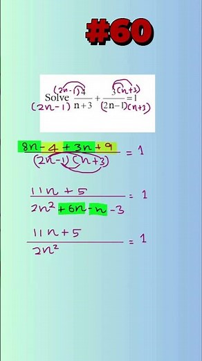 #60:GCSE Algebra: Solve an Equation with Fractions (Easy Method)