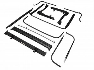 Bestop Jeep Wrangler OE Style Soft Top Replacement Bow and Frame Kit 55000-01 (07-18 Jeep Wrangler JK 2-Door) - Free Shipping