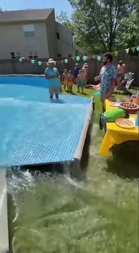 Pool Explodes During Birthday Party