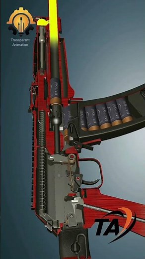 How an M4 Carbine Works | 3D Transparent Animation