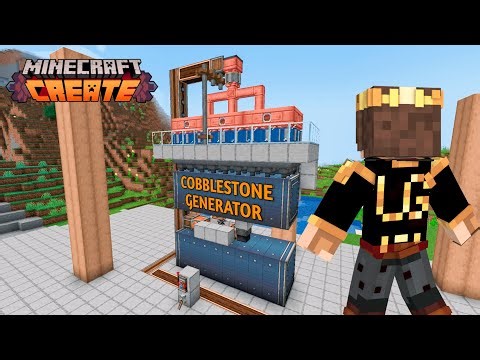 I Build Best COBBLESTONE Generate in Minecraft create mod / ‪@gamerzunlucky‬