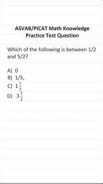 ASVAB/PiCAT Math Knowledge Practice Test Question: Comparing Fractions #acetheasvab w/ #grammarhero
