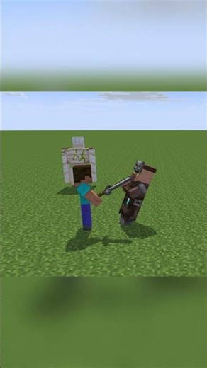 Iron Golem Hitting Steve #minecraft #trending #viral #shortvideo