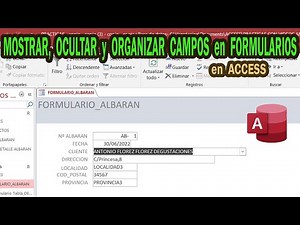 MOSTRAR, OCULTAR y ORGANIZAR CAMPOS | Diseñar formularios en ACCESS