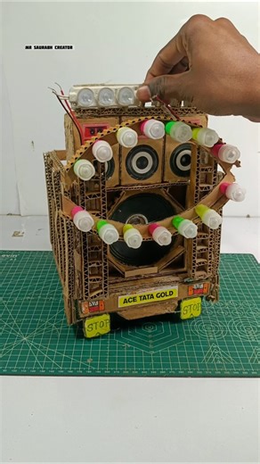 Will create a new DJ lighting setup on a cardboard truck#shorts #viral #world #djtruck