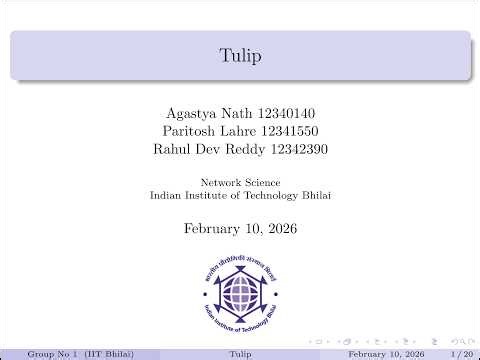 Tulip Tool Introduction and Tutorial || Network Science (CSL601) || IIT BHILAI