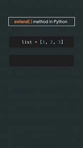 Python extend() Method Explained | List Operations #Python #CodingTips #LearnPython | Pybeginners