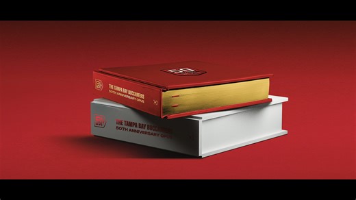 Introducing the Tampa Bay Buccaneers 50th Anniversary Opus 📚 Own the ultimate collection of historic Buccaneers moments across 50 seasons, featuring iconic imagery & never-before-seen archives. Secure Priority Access Today ➡️ bccn.rs/Opus | Tampa Bay Buccaneers