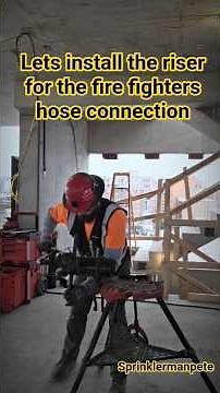 installing the riser for the fire department hose connection #godisgood ##sprinklermanpete