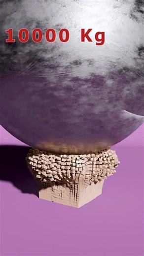 10000 Blocks vs 10000 kg Metal..... #3d #animation #asmr #blender #physics #relaxing