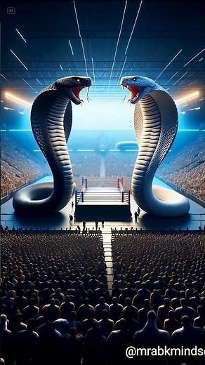 Black Cobra vs. White Cobra: The Battle Between Ronaldo and Messi 🐍🔥 #shortstory #anime #animals