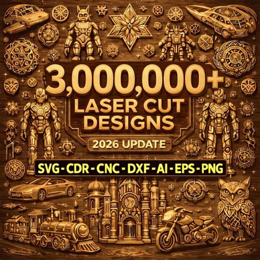 3,000,000  Laser Cut Designs Bundle (svg, Dxf, Ai, Pdf Files - Digital Download) - Etsy