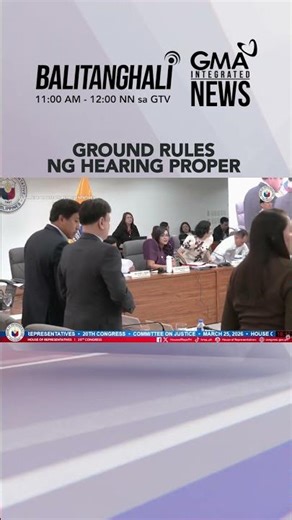 Unang tinalakay ng House Justice Committee ang mga ground rule sa hearing ... #shorts | Balitanghali