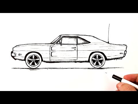 How to draw a Dodge Charger