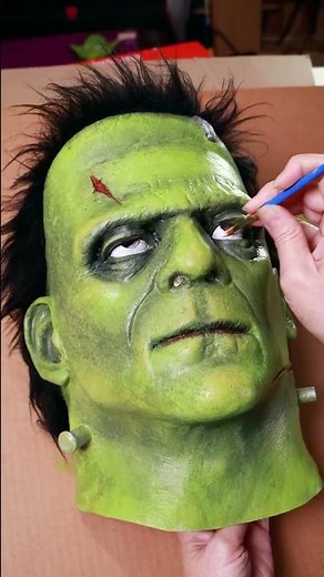Frankenstein Mask Makeover! Transforming this Halloween store mask...
