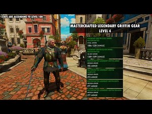 All Levels Of Griffin Armor Set In NG+ (With Stats And Name) | Witcher 3