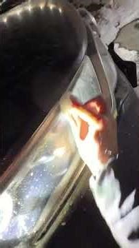 This Is What Happens When You Clean Headlights in Freezing Temps #headlights #shorts