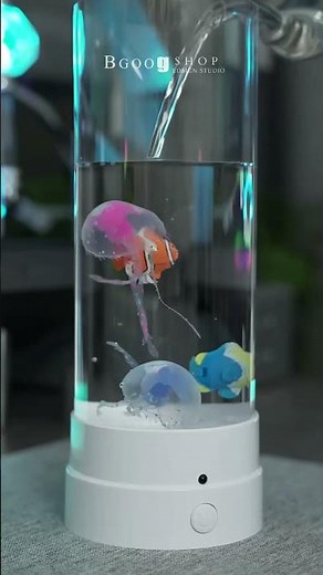 Electric Jellyfish Lava Lamp - LED Ocean Night Light for Home & Desk #jellyfish