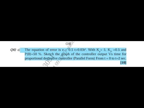 PD Controller Numerical | Error Equation | SPPU Mechatronics Unit 5