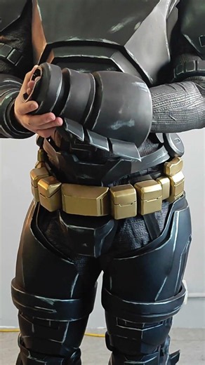 Wearing the armored batman suit