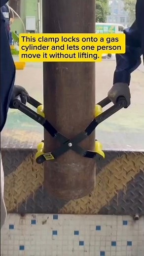 This Tool Lets ONE Worker Carry a Gas Cylinder Safely 😳 #construction #tools #shorts