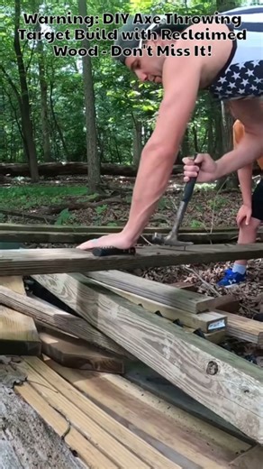 Axe throwing target DIY secrets using reclaimed wood