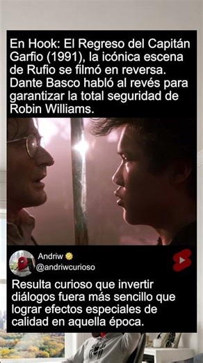 In Hook (1991), the iconic scene with Rufio...