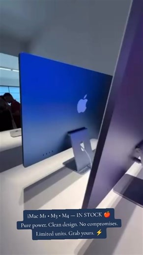 iMac M1 • M3 • M4 — IN STOCK 🍎 Pure power. Clean design. No compromises. Limited units. Grab yours. ⚡ iMac M1 (2021) – 24″ | Silver (Open Box) • Apple M1 • 8-Core CPU | 8-Core GPU • 16GB RAM | 2TB SSD • 24″ 4.5K Retina Display • KSh 212,000 iMac M1 (2021) – 24″ | Blue (Open Box) • Apple M1 • 8-Core CPU | 7-Core GPU • 16GB RAM | 1TB SSD • 24″ 4.5K Retina Display • KSh 205,000 iMac M3 – 24″ • Apple M3 • 8-Core CPU | 10-Core GPU • 16GB RAM | 512GB SSD • 4.5K Retina Display • KSh 245,000 iMac M4 – 