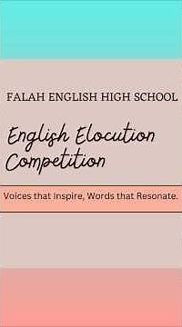 English Elocution Competition from Class V-B to VIII-B