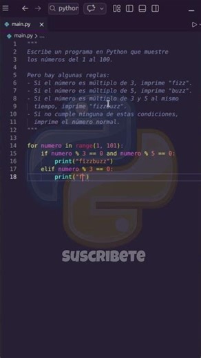 El Ejercicio FizzBuzz que Todo Programador Debe Saber 🤯 #python #programacion #coding