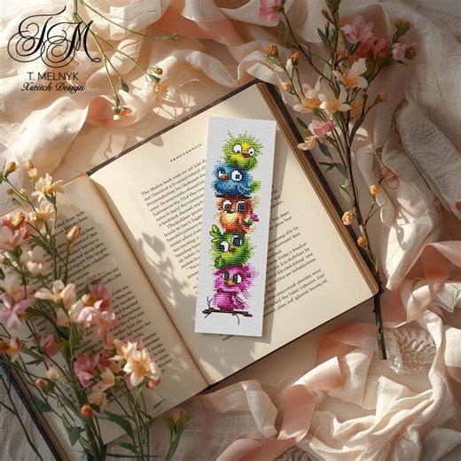 Quirky Bird Bookmark Cross Stitch Pattern PDF Download - Etsy