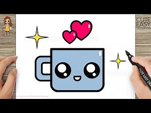 How to Draw a Cute Cup Easy for Kids and Toddlers